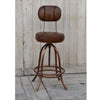 INDUSTRIAL BAR CHAIR WITH LEATHER Philbee Interiors 