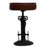 INDUSTRIAL PARIS WIND UP CAST IRON BAR STOOL Philbee Interiors 