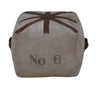 N0 6 SQUARE LEATHER OTTOMAN Philbee Interiors 