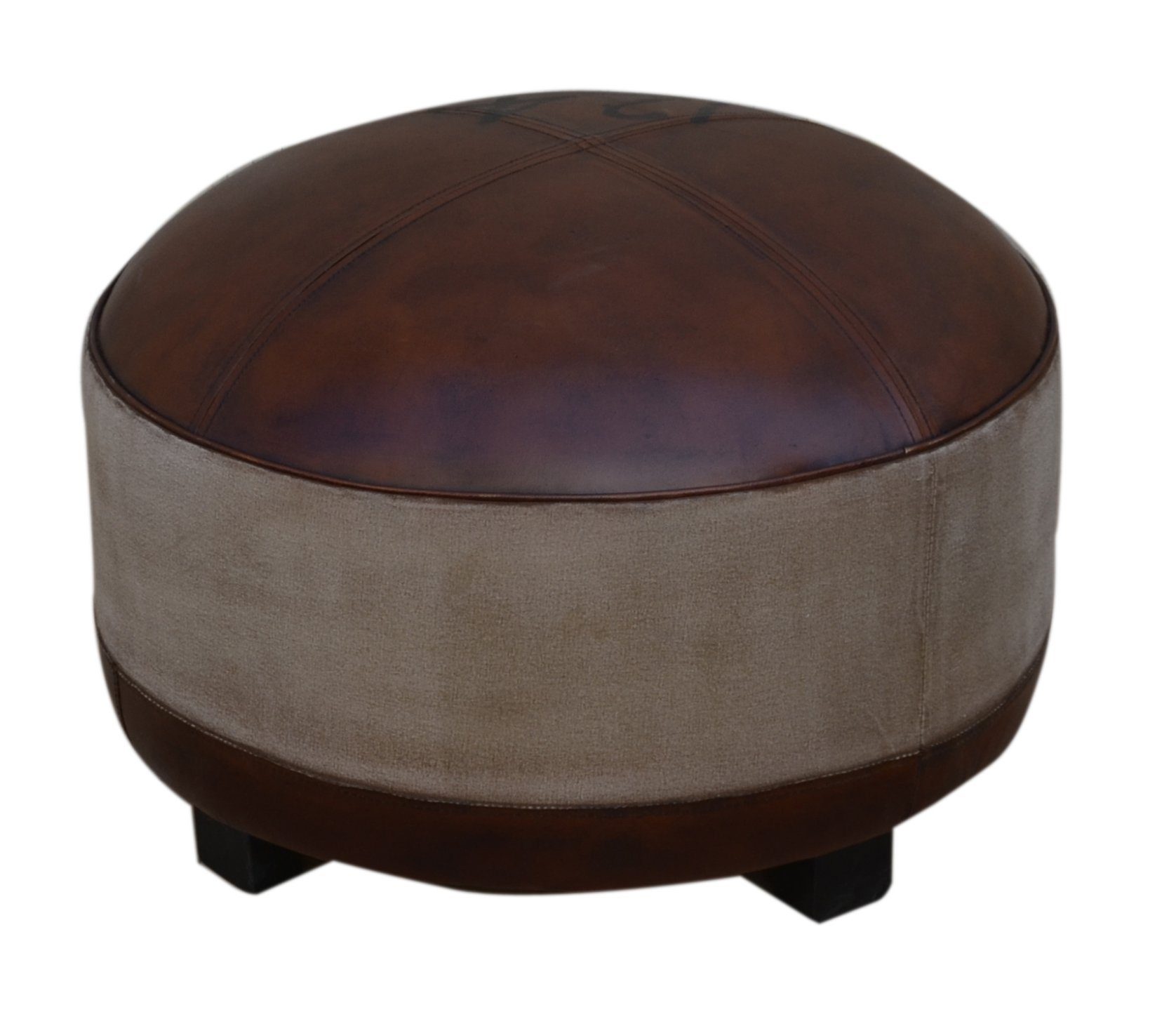 Vintage round deals ottoman