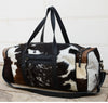 COWHIDE PATCH OVERNIGHT BAG Philbee Interiors 