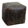 VINTAGE LEATHER OTTOMAN Philbee Interiors 