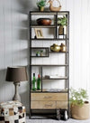 SLIM INDUSTRIAL IRON BOOKCASE Philbee Interiors 