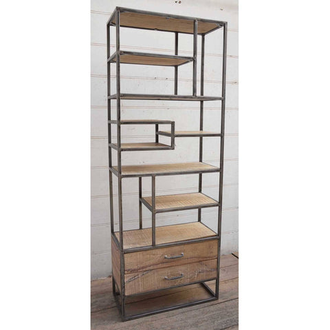 SLIM INDUSTRIAL IRON BOOKCASE Philbee Interiors 