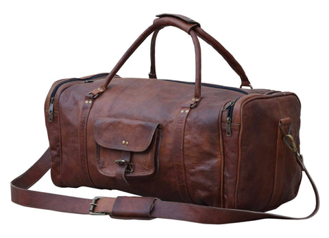 OVERNIGHT LEATHER DUFFLE BAG Philbee Interiors 