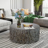 CORDELIA ROUND MOTHER OF PEARL COFFEE TABLE Furniture Philbee Interiors 