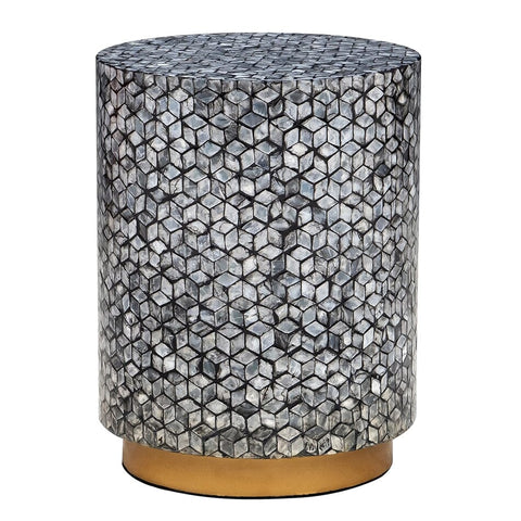 BLAKE CIRCULAR SHELL STOOL/SIDE TABLE SIDE TABLE Philbee Interiors 