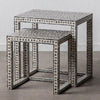 CLAIRE SHELL INLAY NESTING TABLES SIDE TABLE Philbee Interiors 